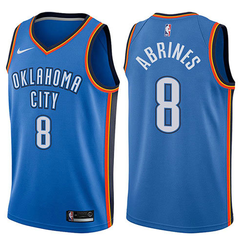 Camiseta baloncesto Alex Abrines 8 Swingman Icon 2017-18 Azul Oklahoma City Thunder Hombre