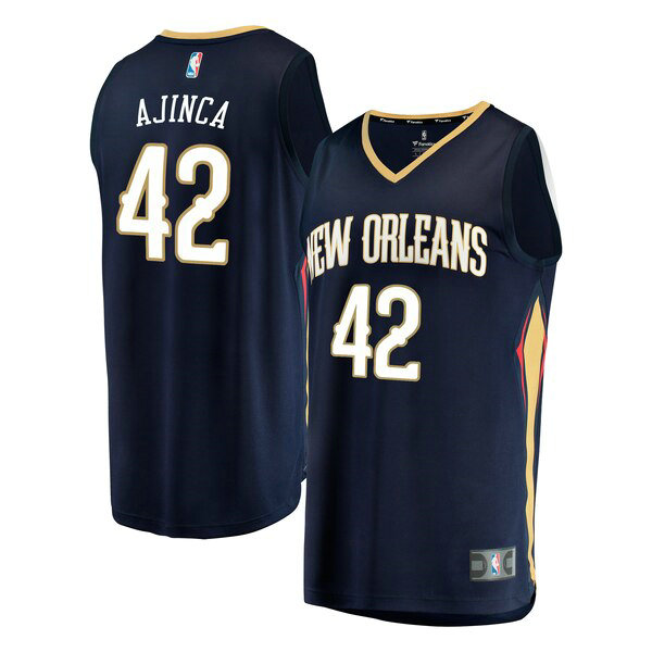 Camiseta baloncesto Alexis Ajinca 42 Icon Edition Armada New Orleans Pelicans Hombre