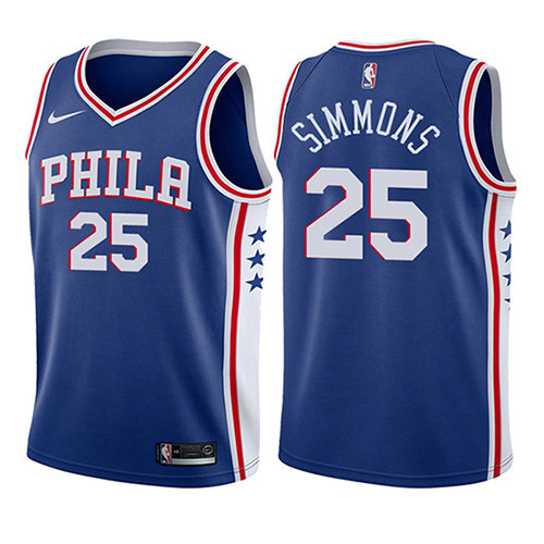 Camiseta baloncesto Ben Simmons 25 Icon 2017-18 Azul Philadelphia 76ers Nino