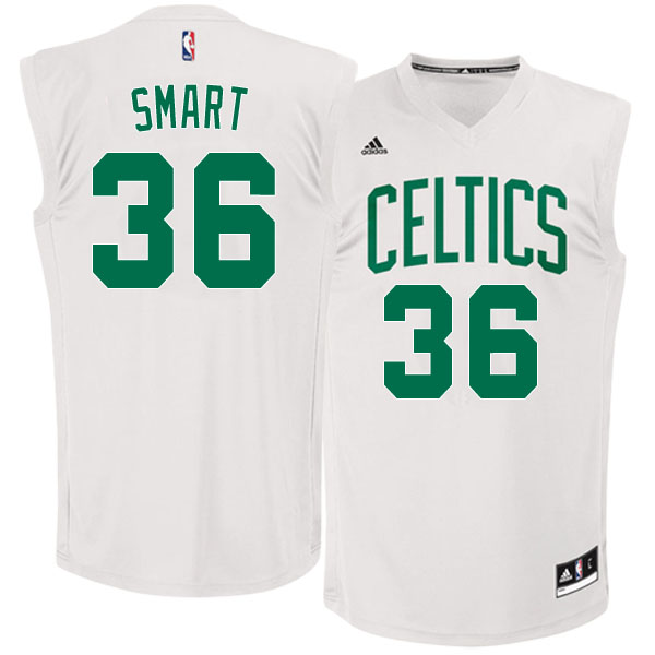 Camiseta baloncesto Boston Celtics 2016 Marcus Smart 36 Blanca