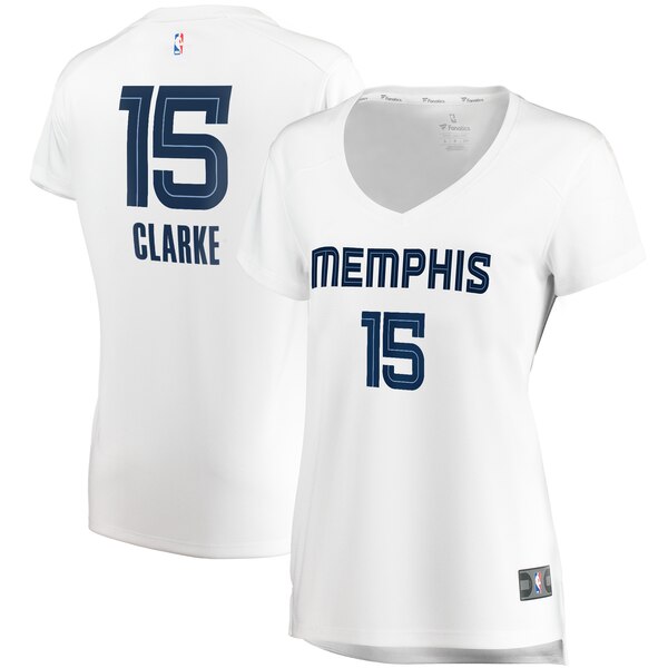 Camiseta baloncesto Brandon Clarke 15 association edition Blanco Memphis Grizzlies Mujer