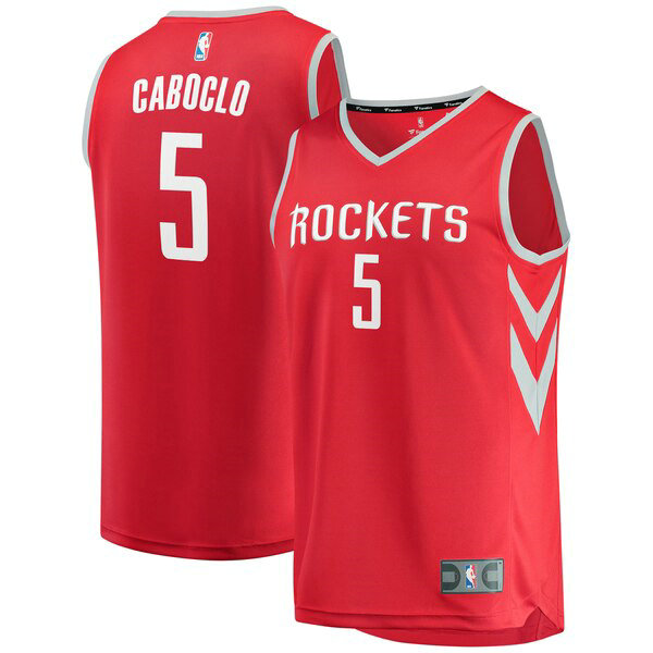 Camiseta baloncesto Bruno Caboclo 5 Icon Edition Rojo Houston Rockets Hombre