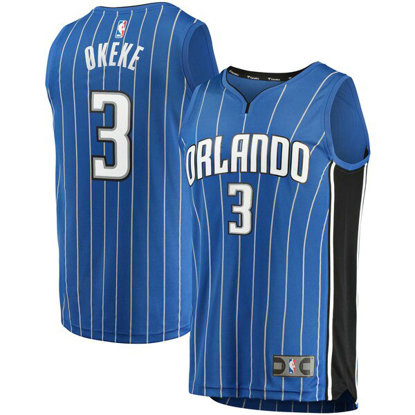 Camiseta baloncesto Chuma Okeke 3 Icon Edition Azul Orlando Magic Hombre