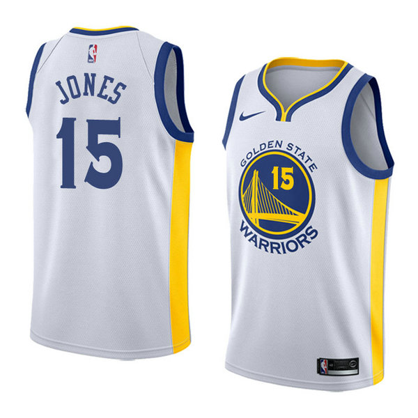 Camiseta baloncesto Damian Jones 15 Association 2018 Blanco Golden State Warriors Hombre