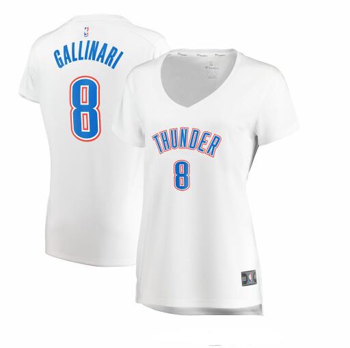 Camiseta baloncesto Danilo Gallinari 8 association edition Blanco Oklahoma City Thunder Mujer