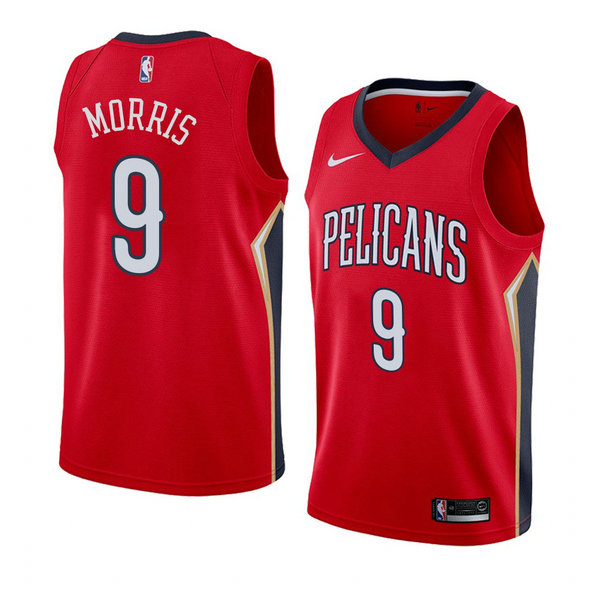 Camiseta baloncesto Darius Morris 9 Statement 2018 Rojo New Orleans Pelicans Hombre