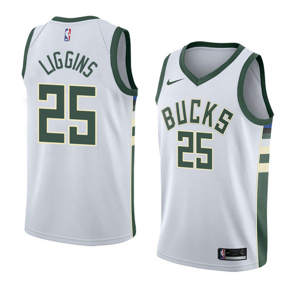 Camiseta baloncesto Deandre Liggins 25 Association 2018 Blanco Milwaukee Bucks Hombre