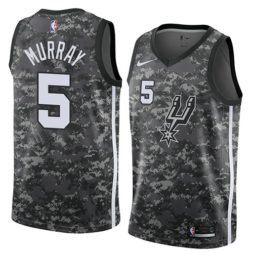 Camiseta baloncesto Dejounte Murray 5 Ciudad 2018 Gris San Antonio Spurs Hombre