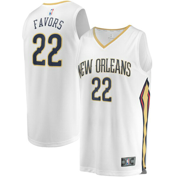 Camiseta baloncesto Derrick Favors 22 Association Edition Blanco New Orleans Pelicans Hombre