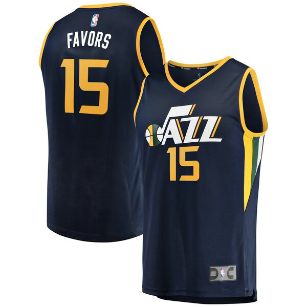 Camiseta baloncesto Derrick Favors 5 Icon Edition Armada Utah Jazz Hombre