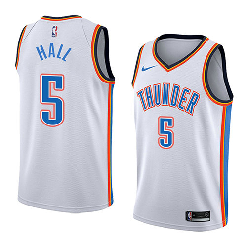 Camiseta baloncesto Devon Hall 5 Association 2018 Blanco Oklahoma City Thunder Hombre