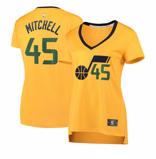 Camiseta baloncesto Donovan Mitchell 45 statement edition Amarillo Utah Jazz Mujer