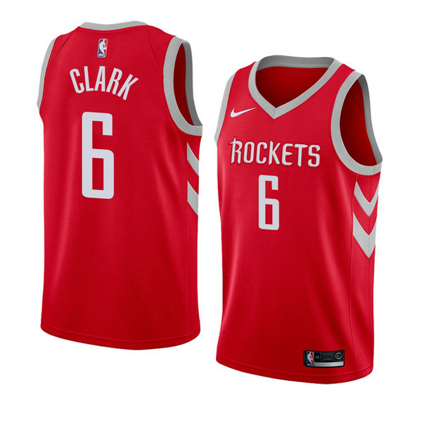 Camiseta baloncesto Gary Clark 6 Icon 2018 Rojo Houston Rockets Hombre