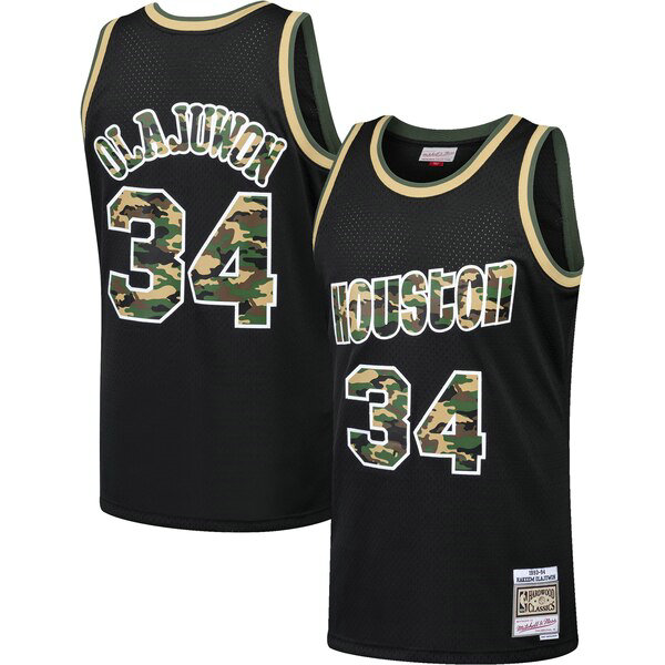 Camiseta baloncesto Hakeem Olajuwon 34 Swingman Negro Houston Rockets Hombre