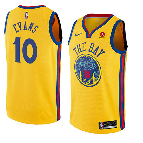 Camiseta baloncesto Jacob Evans 10 Ciudad 2018-19 Amarillo Golden State Warriors Hombre