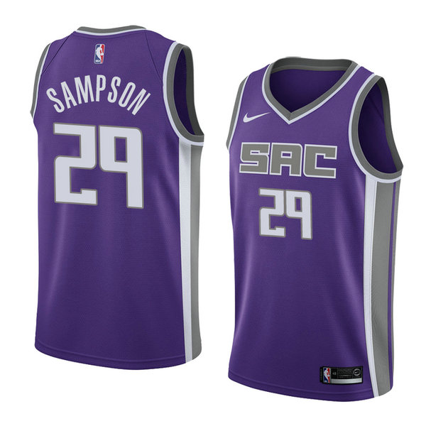 Camiseta baloncesto Jakarr Sampson 29 Icon 2018 P鐓pura Sacramento Kings Hombre