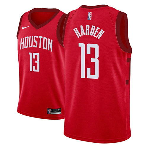 Camiseta baloncesto James Harden 13 Earned 2018-19 Rojo Houston Rockets Hombre