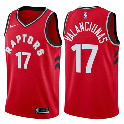 Camiseta baloncesto Jonas Valanciunas 17 Icon 2017-18 Rojo Toronto Raptors Hombre