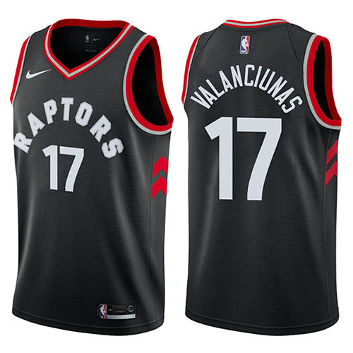 Camiseta baloncesto Jonas Valanciunas 17 Statement 2017-18 Negro Toronto Raptors Hombre