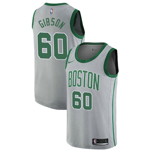 Camiseta baloncesto Jonathan Gibson 60 Ciudad 2017-18 Gris Boston Celtics Hombre