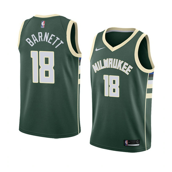 Camiseta baloncesto Jordan Barnett 18 Icon 2018 Verde Milwaukee Bucks Hombre