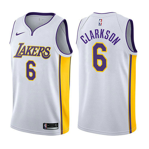 Camiseta baloncesto Jordan Clarkson 6 Association 2017-18 Blanco Los Angeles Lakers Hombre