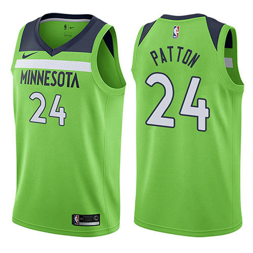 Camiseta baloncesto Justin Patton 24 Statement 2017-18 Verde Minnesota Timberwolves Hombre