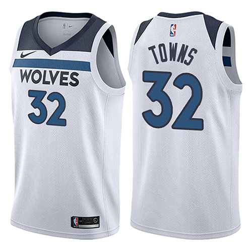 Camiseta baloncesto Karl-Anthony Towns 32 2017-18 Blanco Minnesota Timberwolves Hombre