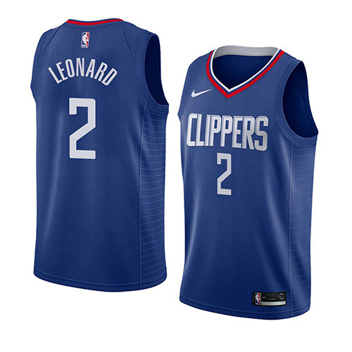 Camiseta baloncesto Kawhi Leonard 2 Icon 2019-20 Azul Los Angeles Clippers Hombre