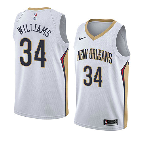 Camiseta baloncesto Kenrich Williams 34 Association 2018 Blanco New Orleans Pelicans Hombre