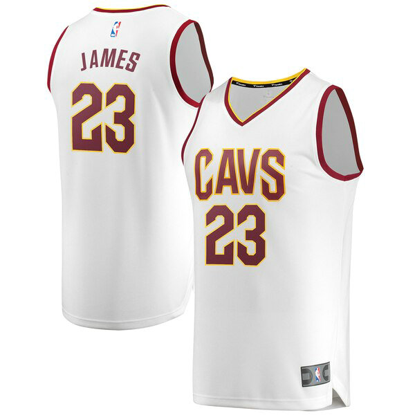 Camiseta baloncesto LeBron James 23 2019 Blanco Cleveland Cavaliers Hombre