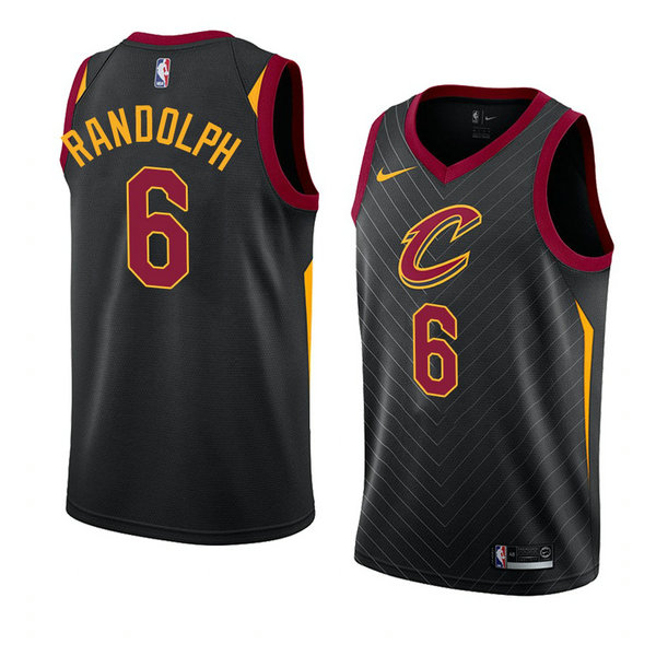 Camiseta baloncesto Levi Randolph 6 Statement 2018 Negro Cleveland Cavaliers Hombre