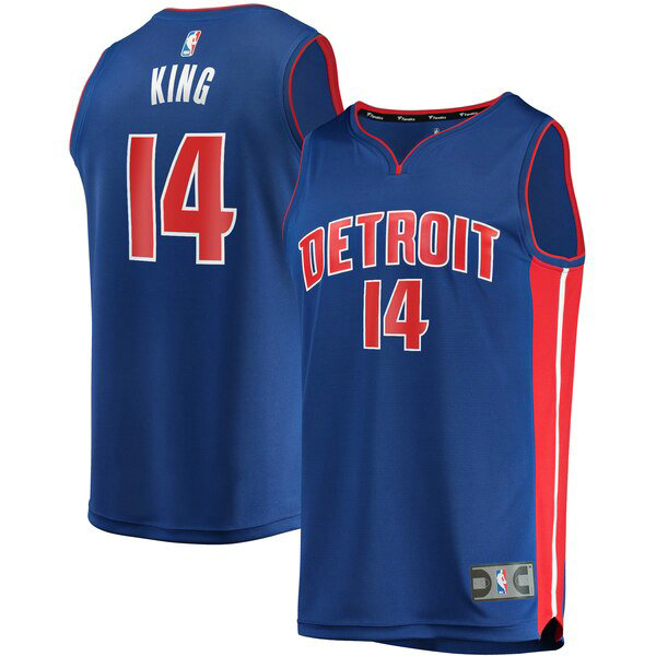 Camiseta baloncesto Louis King 14 Icon Edition Azul Detroit Pistons Hombre