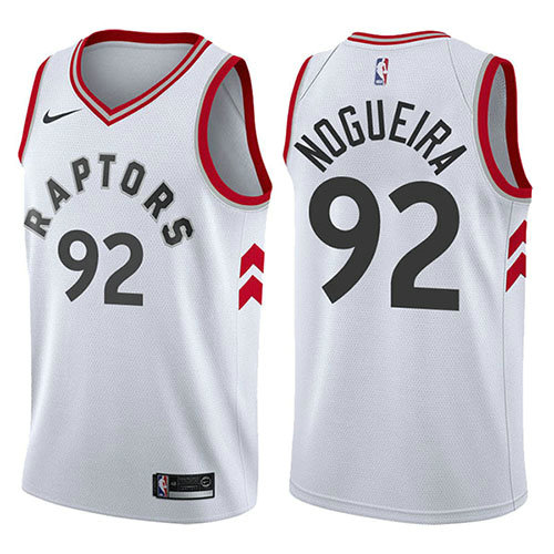 Camiseta baloncesto Lucas Nogueira 92 Association 2017-18 Blanco Toronto Raptors Hombre