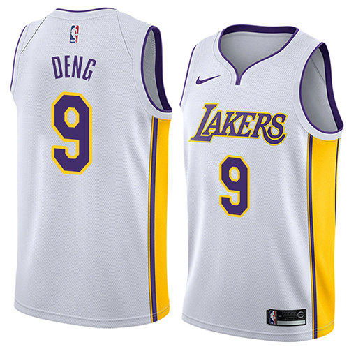 Camiseta baloncesto Luol Deng 9 Association 2018 Blanco Los Angeles Lakers Hombre