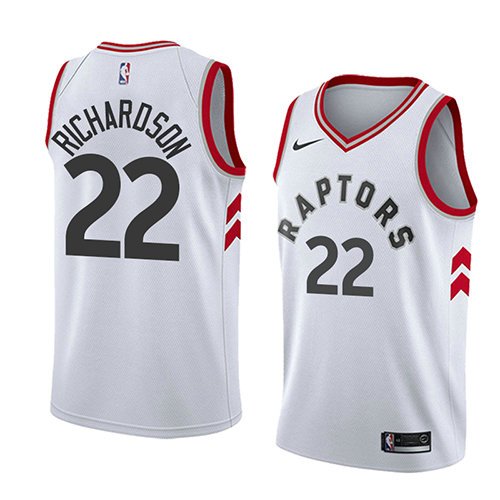 Camiseta baloncesto Malachi Richardson 22 Association 2017-18 Blanco Toronto Raptors Hombre