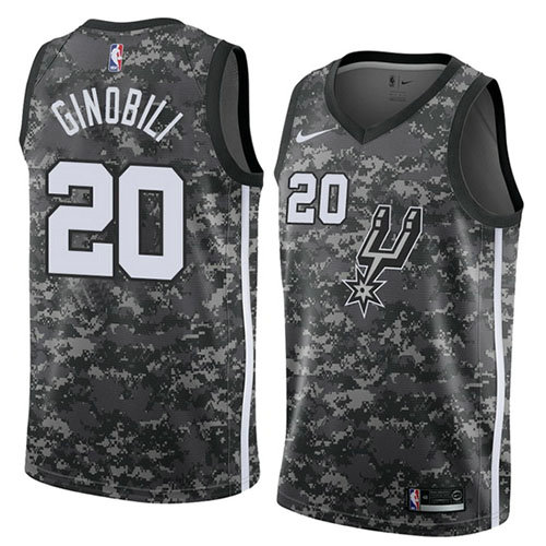 Camiseta baloncesto Manu Ginobili 20 Ciudad 2018-19 Gris San Antonio Spurs Hombre