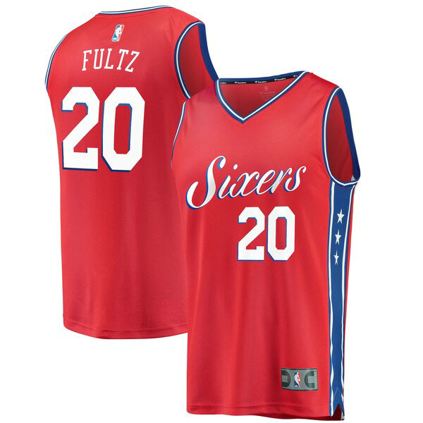 Camiseta baloncesto Markelle Fultz 20 Statement Edition Rojo Philadelphia 76ers Hombre