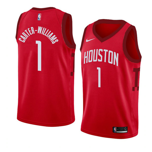 Camiseta baloncesto Michael Carter Williams 1 Earned 2018-19 Rojo Houston Rockets Hombre