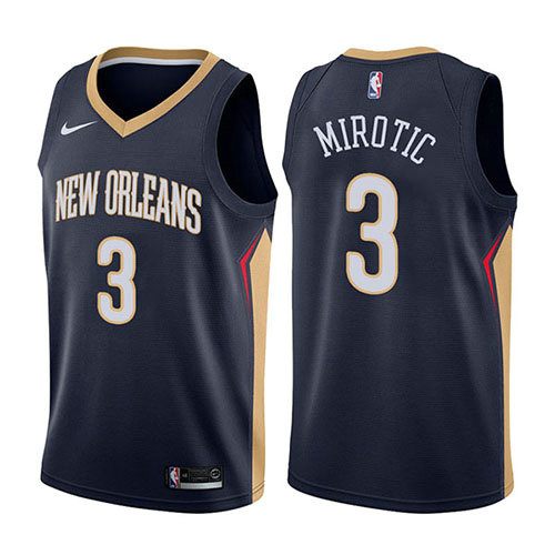 Camiseta baloncesto Nikola Mirotic 3 Icon 2017-18 Azul New Orleans Pelicans Hombre