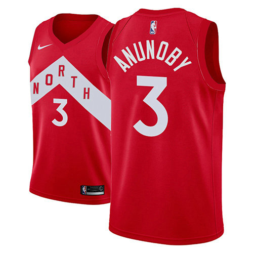 Camiseta baloncesto Og Anunoby 3 Earned 2018-19 Rojo Toronto Raptors Hombre