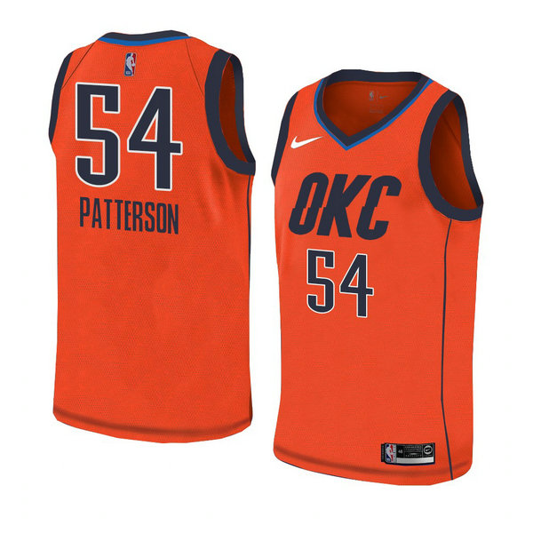 Camiseta baloncesto Patrick Patterson 54 Earned 2018-19 Naranja Oklahoma City Thunder Hombre