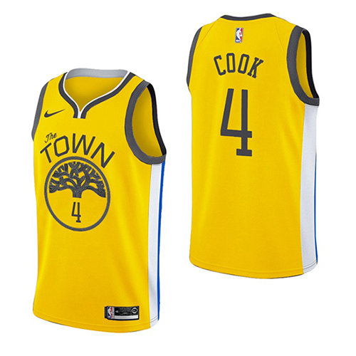 Camiseta baloncesto Quinn Cook 4 Earned 2018-19 Amarillo Golden State Warriors Hombre