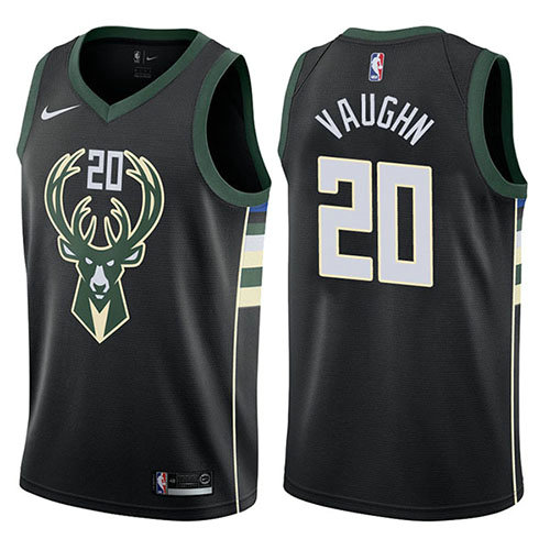 Camiseta baloncesto Rashad Vaughn 20 Statement 2017-18 Negro Milwaukee Bucks Hombre