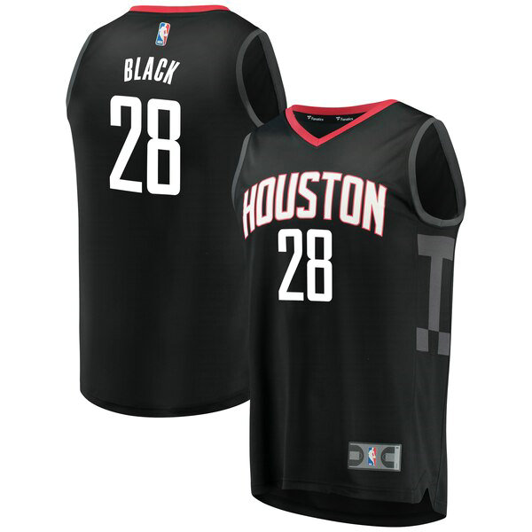 Camiseta baloncesto Tarik Black 28 Statement Edition Negro Houston Rockets Hombre