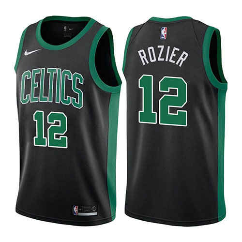 Camiseta baloncesto Terry Rozier 12 Statehombret 2017-18 Negro Boston Celtics Hombre