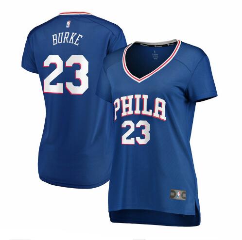 Camiseta baloncesto Trey Burke 23 icon edition Azul Philadelphia 76ers Mujer