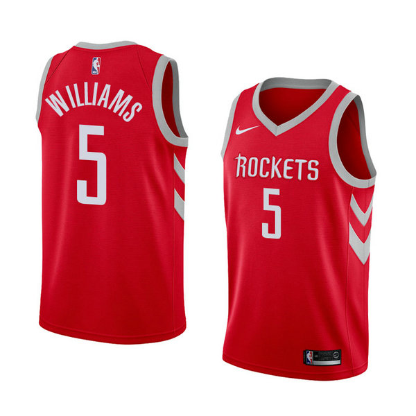 Camiseta baloncesto Troy Williams 5 Icon 2018 Rojo Houston Rockets Hombre