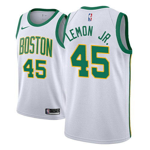 Camiseta baloncesto Walter Lemon JR. 45 Ciudad 2018-19 Blanco Boston Celtics Hombre