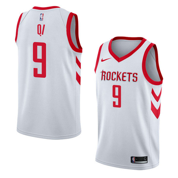 Camiseta baloncesto Zhou Qi 9 Association 2018 Blanco Houston Rockets Hombre